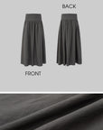 IAMXIAA High-Rise Gathered Maxi Skirt with Raw Hem Detail