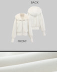 Rase le sol Faux Fur-Trimmed Hoodie Jacket - PINKPARKS