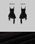 WARDEN EDGE Layered Mesh Hem Dress with Raw Draping - PINKPARKS