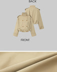 IAMXIAA High-Neck Cropped Balloon Trench Jacke