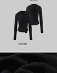 WARDEN EDGE Slim Fit Hooded Long Sleeve Top with Pocket and Metal Eyelet Detail
