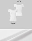 IAMXIAA 소프트 립 오프숄더 니트 티