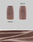 0122stepll Suede Pencil Skirt