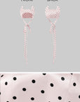 Rase le sol Polka-Dot Satin Little Devil Tie Bonnet - PINKPARKS
