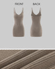 Hydrae Shimmer Ribbed Knit Bodycon Mini Dress