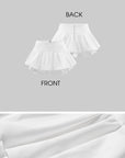 WARDEN EDGE Lace Trim Layered Mini Skirt