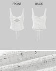 ROVENTE Satin Lace Tank & Mermaid Skirt Set