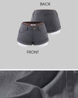 WARDEN EDGE Layered Tailored Shorts With Plaid Detail and Contrast Hem
