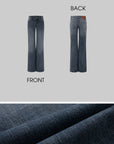 IAMXIAA Vintage Wash Low-Rise Flared Jeans