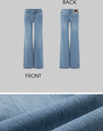 IAMXIAA Low-Rise Clean-Line Flared Denim