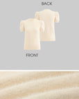Rase le sol High Neck Knit Short Sleeve T-shirt - PINKPARKS