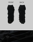 Rase le sol Layered Ruffle Long Skirt - PINKPARKS