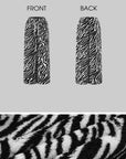 0122stepll Zebra Plush Drawstring Wide Leg Pants