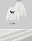 WARDEN EDGE Oversized Knit Sweater with Distressed Bold WRE Logo