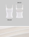 0122stepll Open Back Ribbed Camisole Top