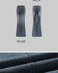 Rase le sol Structured Seam Flared Denim Pants