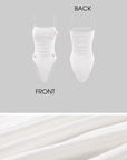 0122stepll Ruched Rose Detail Bodysuit