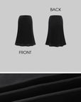 0122stepll Fluid Satin Midi Skirt