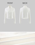 Hydrae Sculpted High-Neck Zip-Up Fitted Jacket