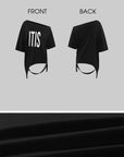 WARDEN EDGE Oversized Asymmetric Graphic T-Shirt