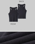 WARDEN EDGE Ribbed Racerback Tank Top - PINKPARKS