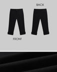 Hydrae Slim Cropped Tailored Pants Low Rise Structured Capri Trousers Rolled Hem Fit