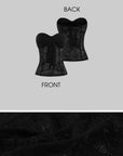 0122stepll Noir Lace Draped Corset Top