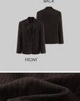 ROVENTE Tailored Pinstripe Suit Set with Blazer Corset and Wide Leg Pants