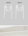 WARDEN EDGE Lace Detail Cropped Long Sleeve Top