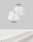IAMXIAA Contrast Stitch Low-Rise Micro Shorts