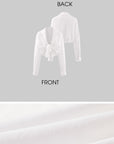 Rase Le Sol Tie-Front Deconstructed Cropped Shirt