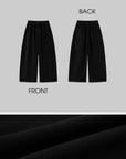 IAMXIAA Fleece Wide-Leg Sweatpants with Drawstring Waist