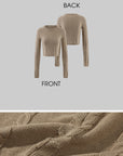 ROVENTE Cable-Knit Cropped Sweater