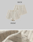 ROVENTE Pinstripe Linen Shirt and Shorts Set with Relaxed Fit and Tailored Detailing