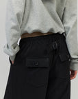 0122stepll Oversized Drawstring Wide-Leg Adjustable Hem Utility Pants