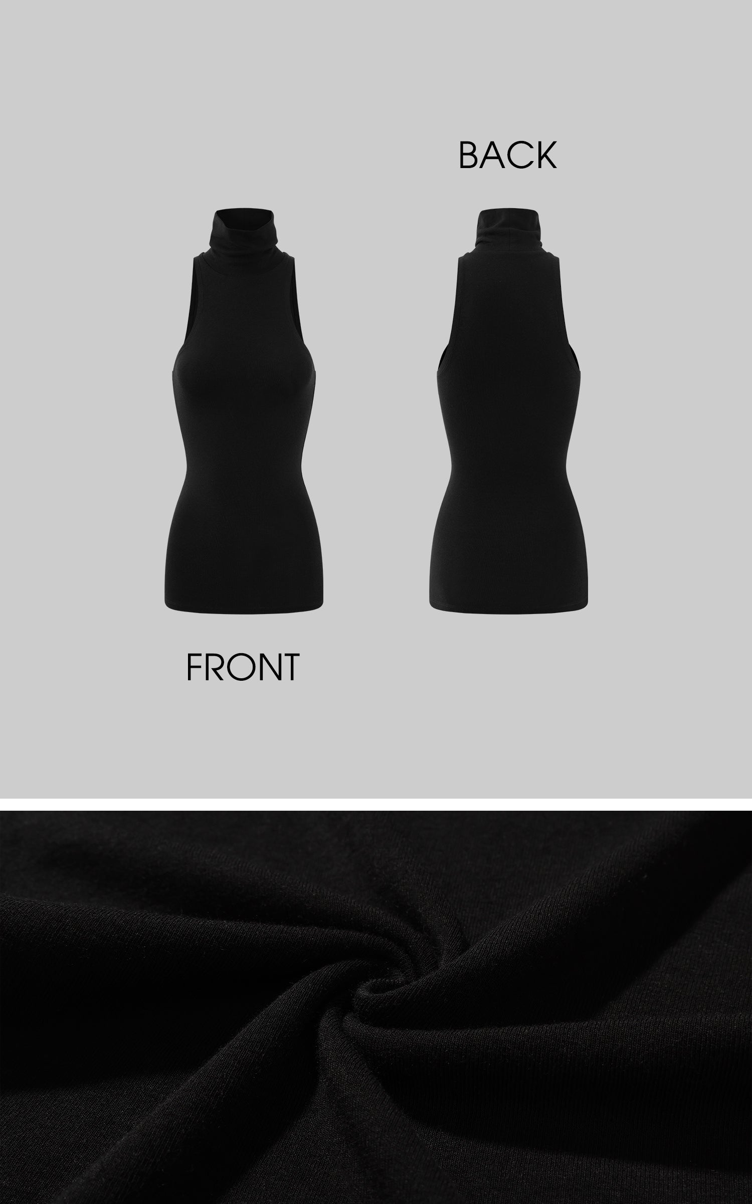 ROVENTE High Neck Slim Knit Tank Top