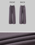 WARDEN EDGE Minimal Zip Hoodie & Camisole & Wide Leg Pants Three Piece Set
