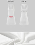 WARDEN EDGE Meraki Racerback Tank Top with Minimalist Letter Print