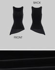 WARDEN EDGE Asymmetric Layered Tank Top With Sculptural Hemline