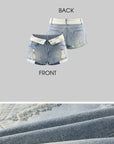 WARDEN EDGE Cherry Sundae Graphic Tee, Ruched Tank Top & Foldover Denim Micro Shorts Set