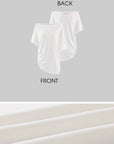 Rase le sol Asymmetric Drape Off-Shoulder Top