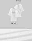 ROVENTE Sheer Drape Off-Shoulder Top & Striped Halter Bra Set