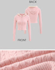 DreamyNerd Cozy Knit Hoodie & Shorts Set in Baby Pink