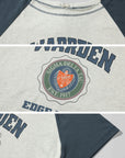 WARDEN EDGE Contrast Sleeve Emblem Tee - PINKPARKS