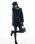 IAMXIAA Structured Waist-Belted Tailored Longline Blazer Coat