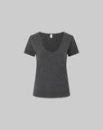 IAMXIAA 딥 스쿱 넥 포켓 티