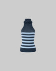 IAMXIAA Striped High-Neck Knit Top