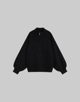 WARDEN EDGE High Neck Oversized Half-Zip Sweater - PINKPARKS