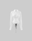 Rase le sol Lace-Up Corset Shirt