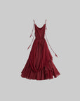 DOINDULGE Scarf Tie Cinched Cami Maxi Dress